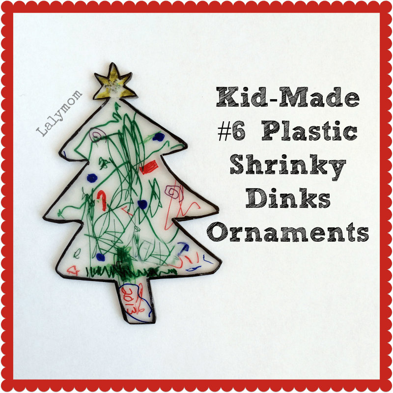Kid Made Shrinky Dinks Christmas Ornament LalyMom