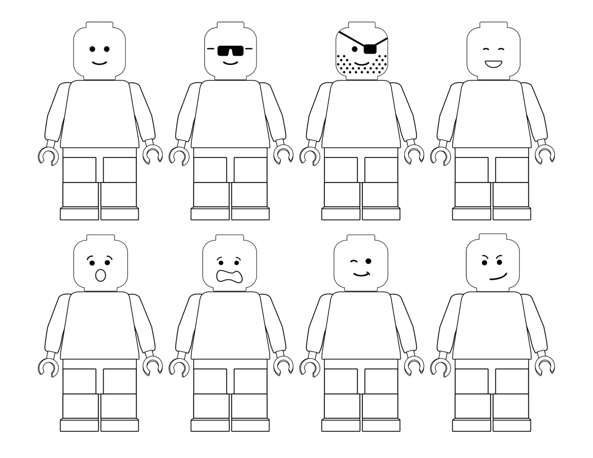 Free Lego Head Template Printable