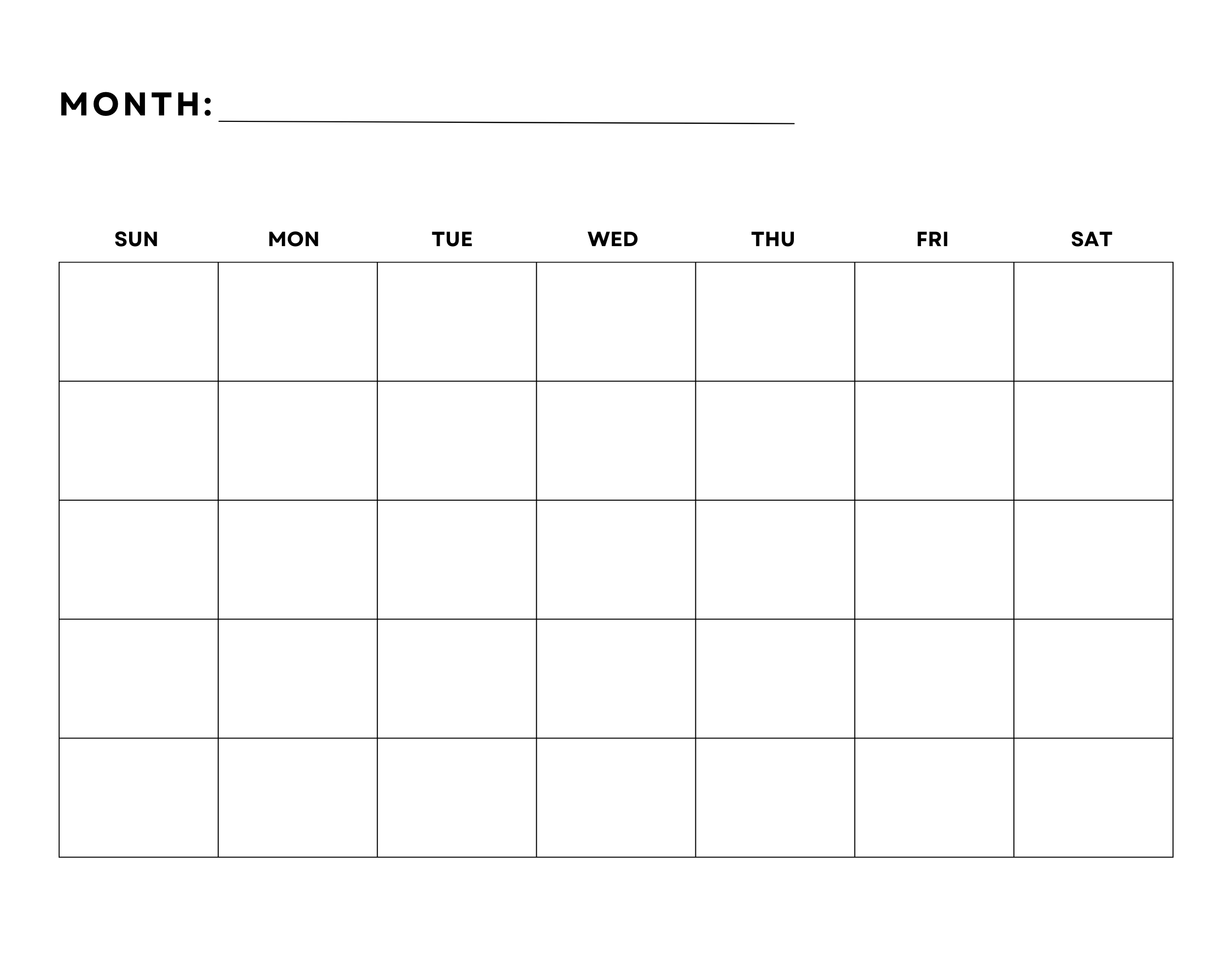 Blank Printable Calendar Templates Multi-Year