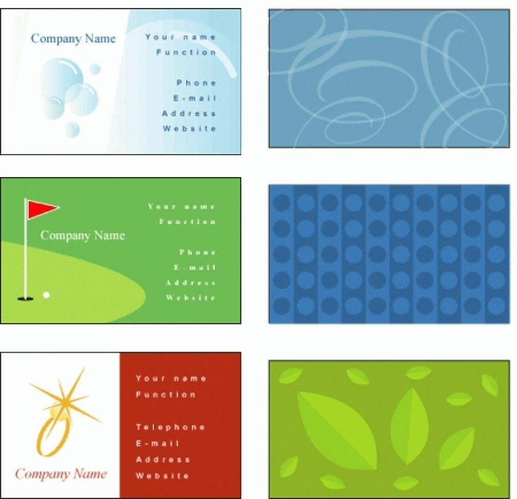 Printable Business Card Template Free