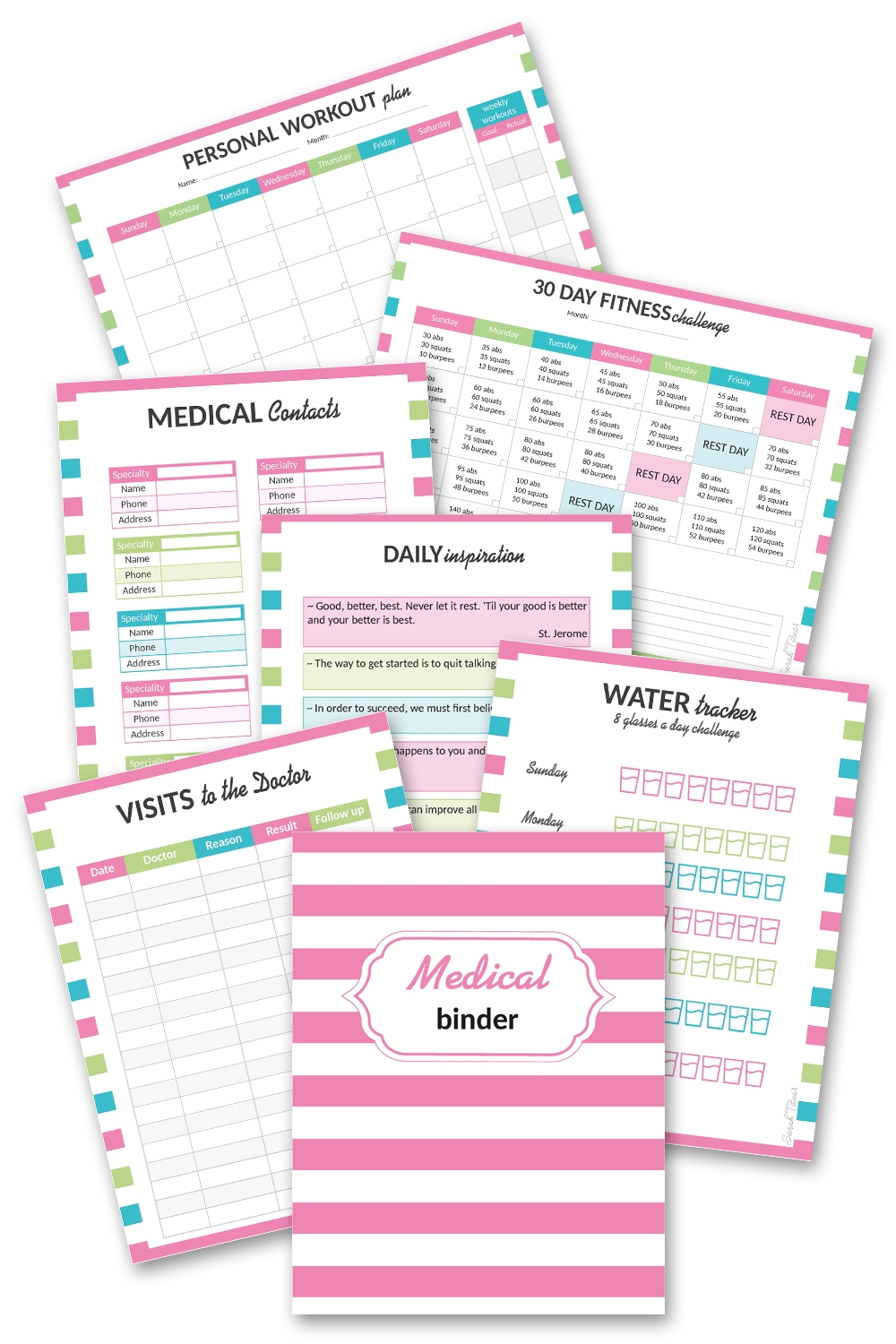 Medical Binder Printables Sarah Titus