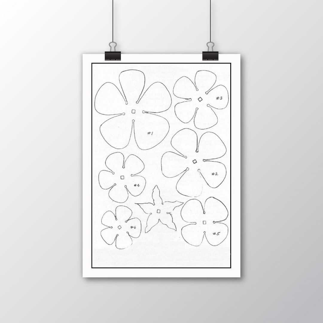 Metal Rose Template DIY Sheet Metal Instant Download Printable Etsy