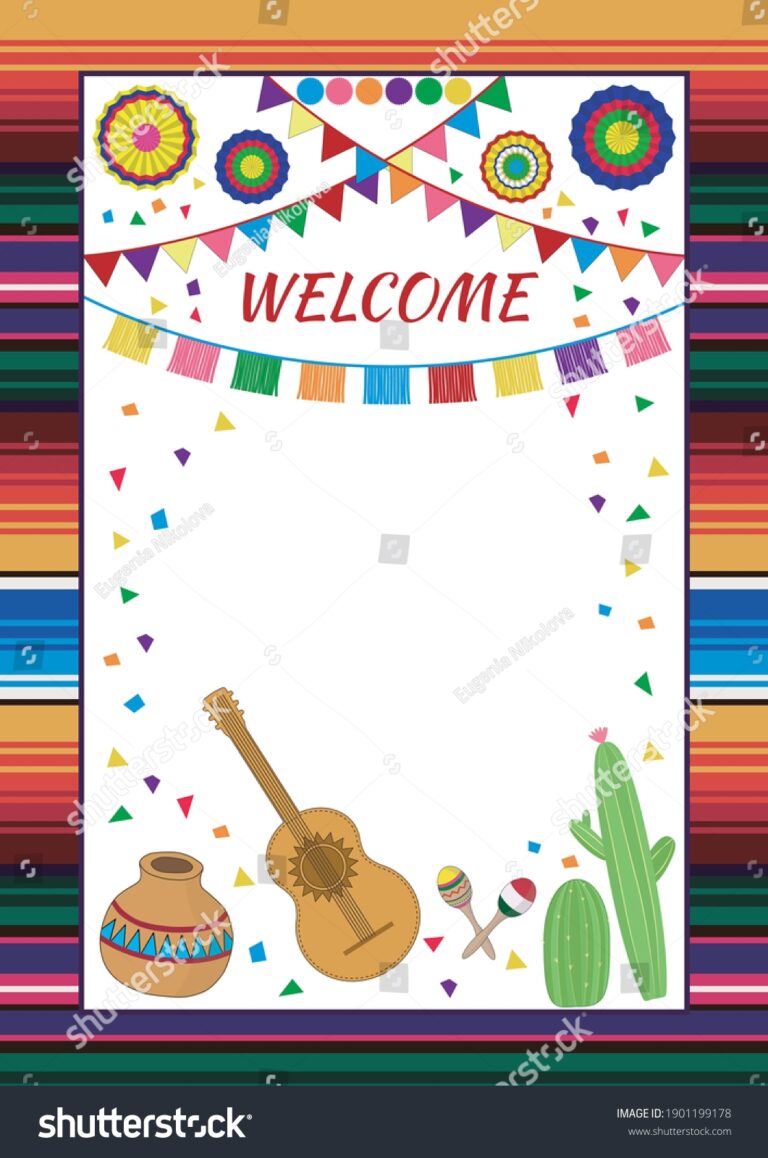 Mexican Fiesta Invitation Design Template Wedding Stock Vector Royalty Free 1901199178 Shutterstock