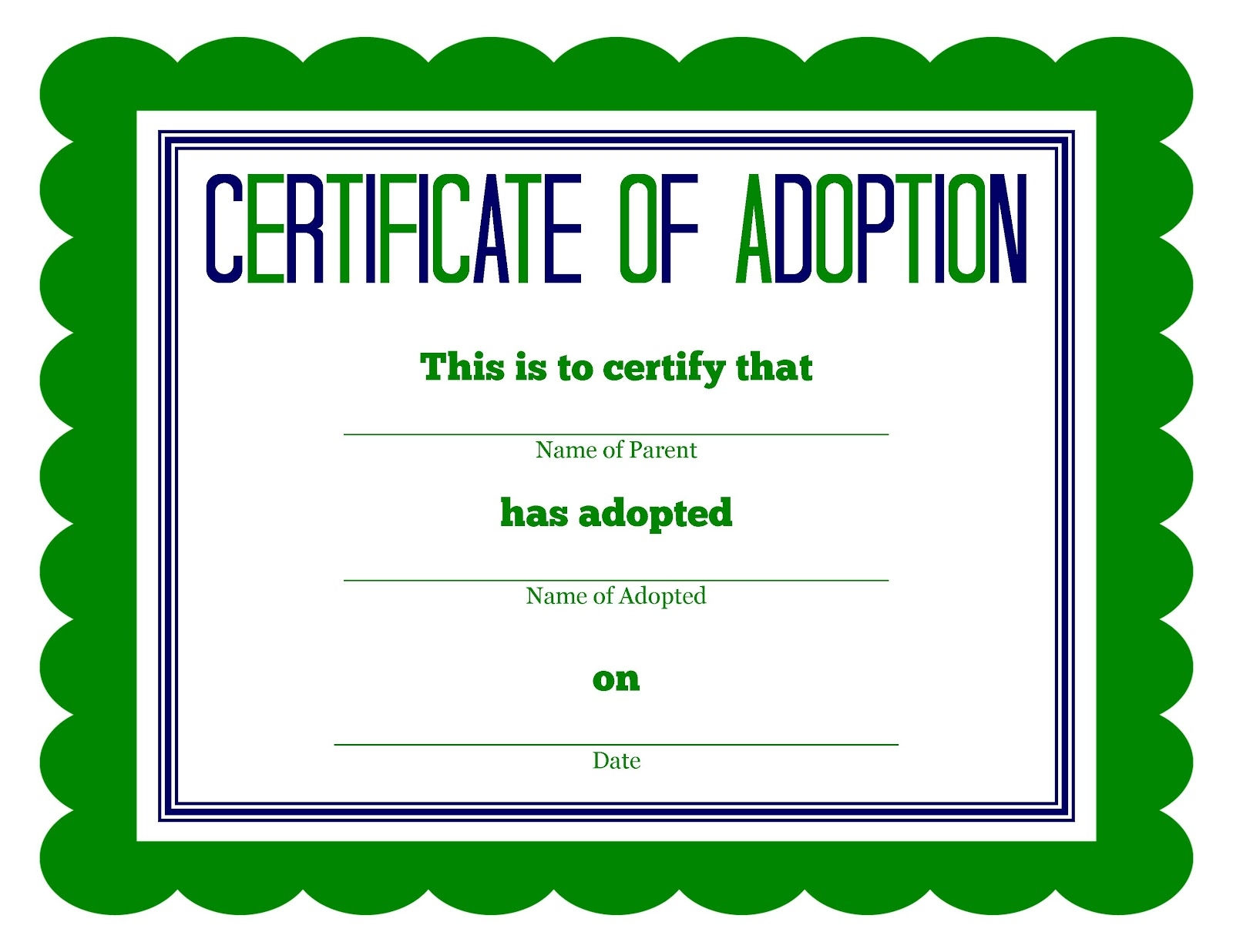 More Stuffed Animal Adoption Certificates