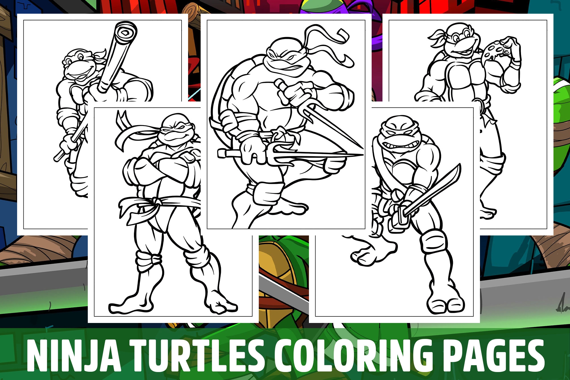 Ninja Turtles Free Printable Coloring Pages