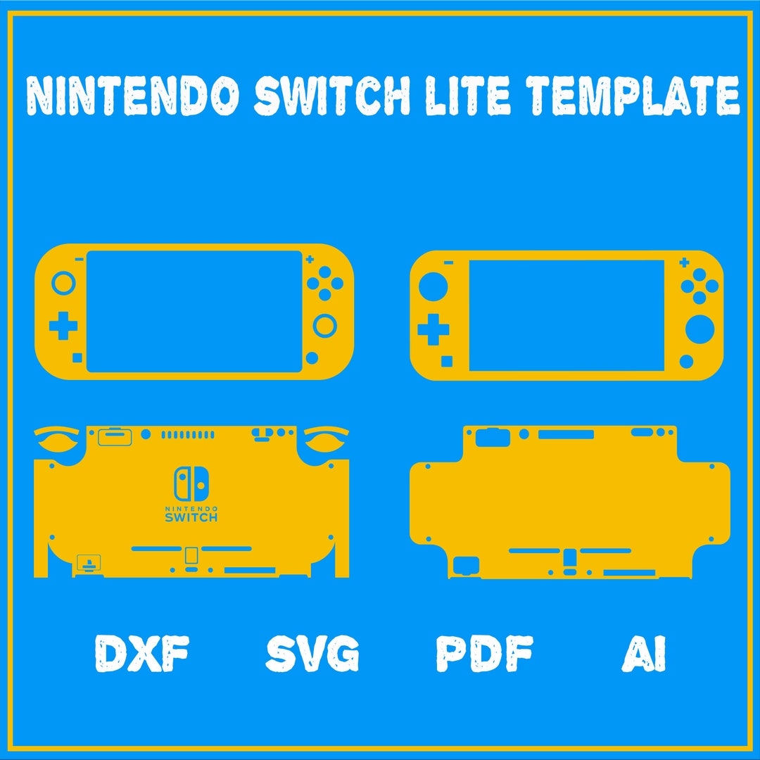 Nintendo Switch Lite Skin Template SVG Cut File Nintendo Switch Lite Console Full Wrap Skin Cutting Template Etsy