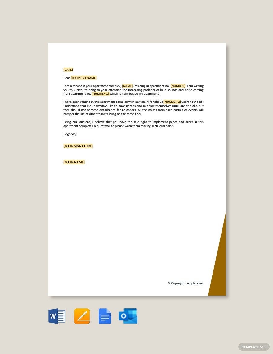 Noise Complaint Letter To Council In Google Docs Word Pages Outlook PDF Download Template Noise Complaint Letter To Council In Google Docs Word Pages Outlook PDF Download Template