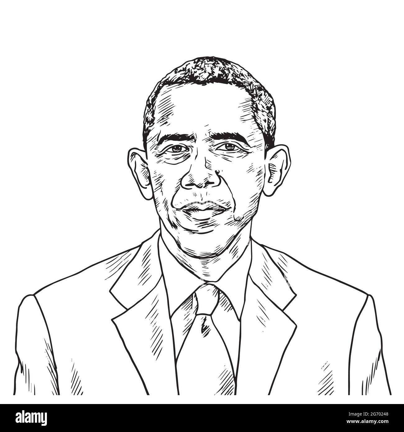 Obama Face Stock Vector Images Alamy