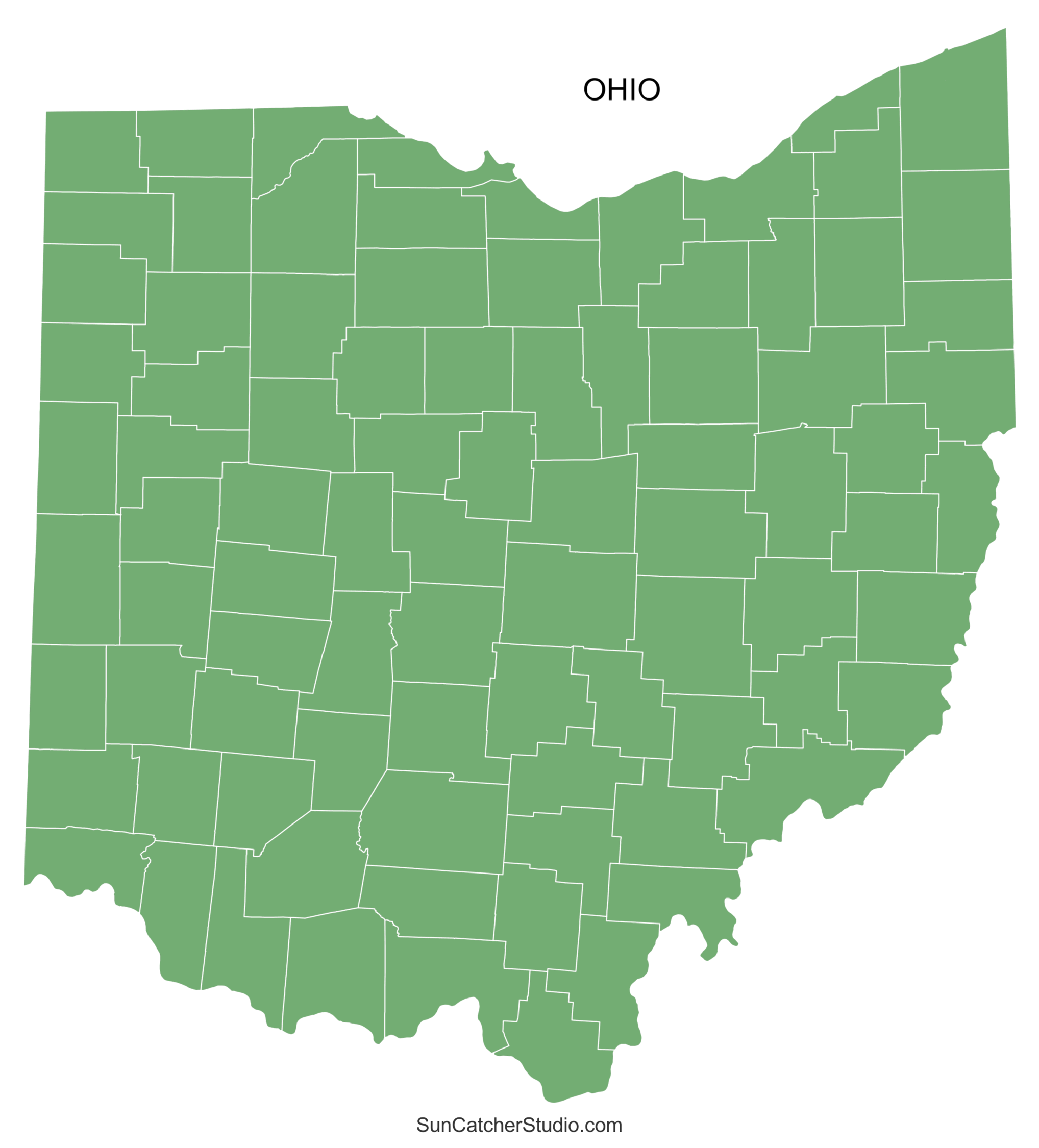 Printable Ohio County Map