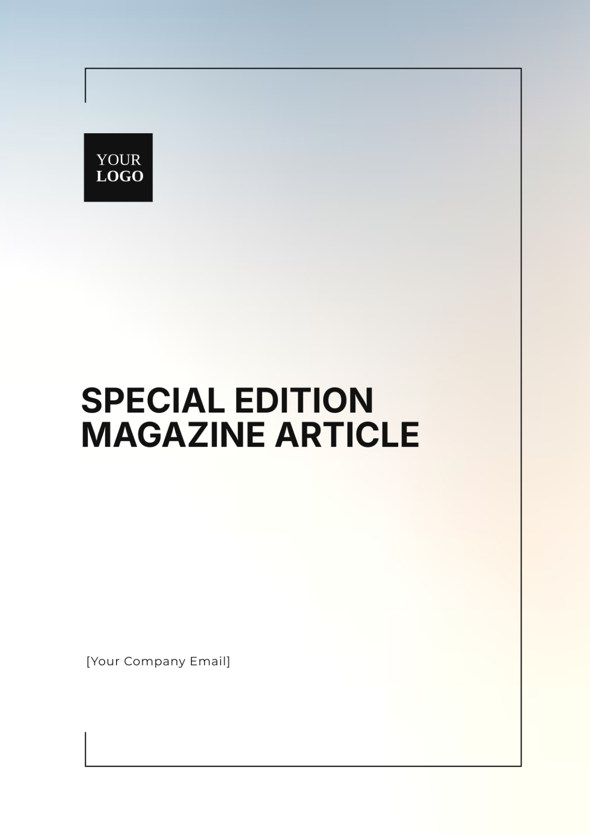 Free Printable Magazine Article Template