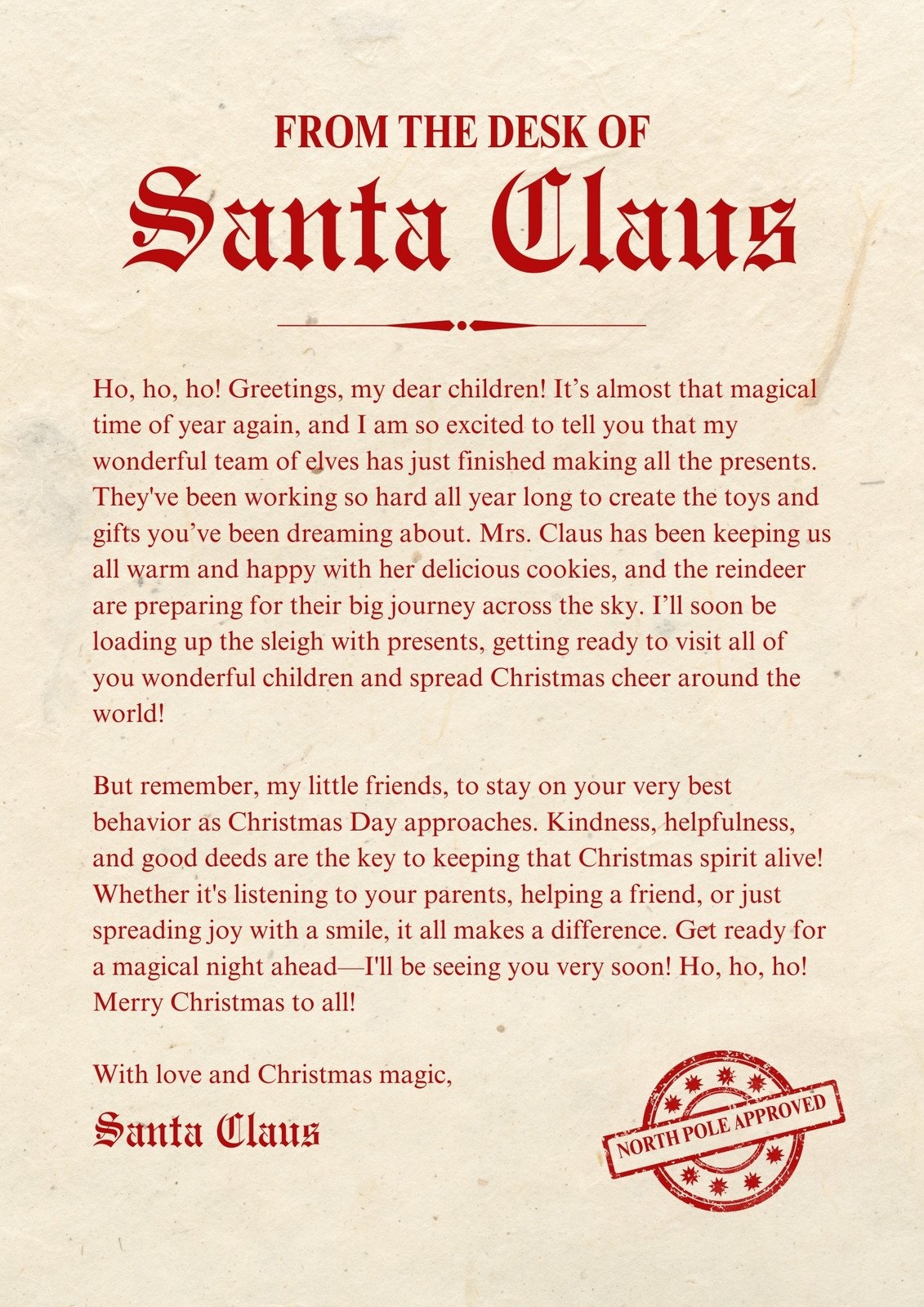 Page 2 Free Printable Santa Letter Templates You Can Customize Canva