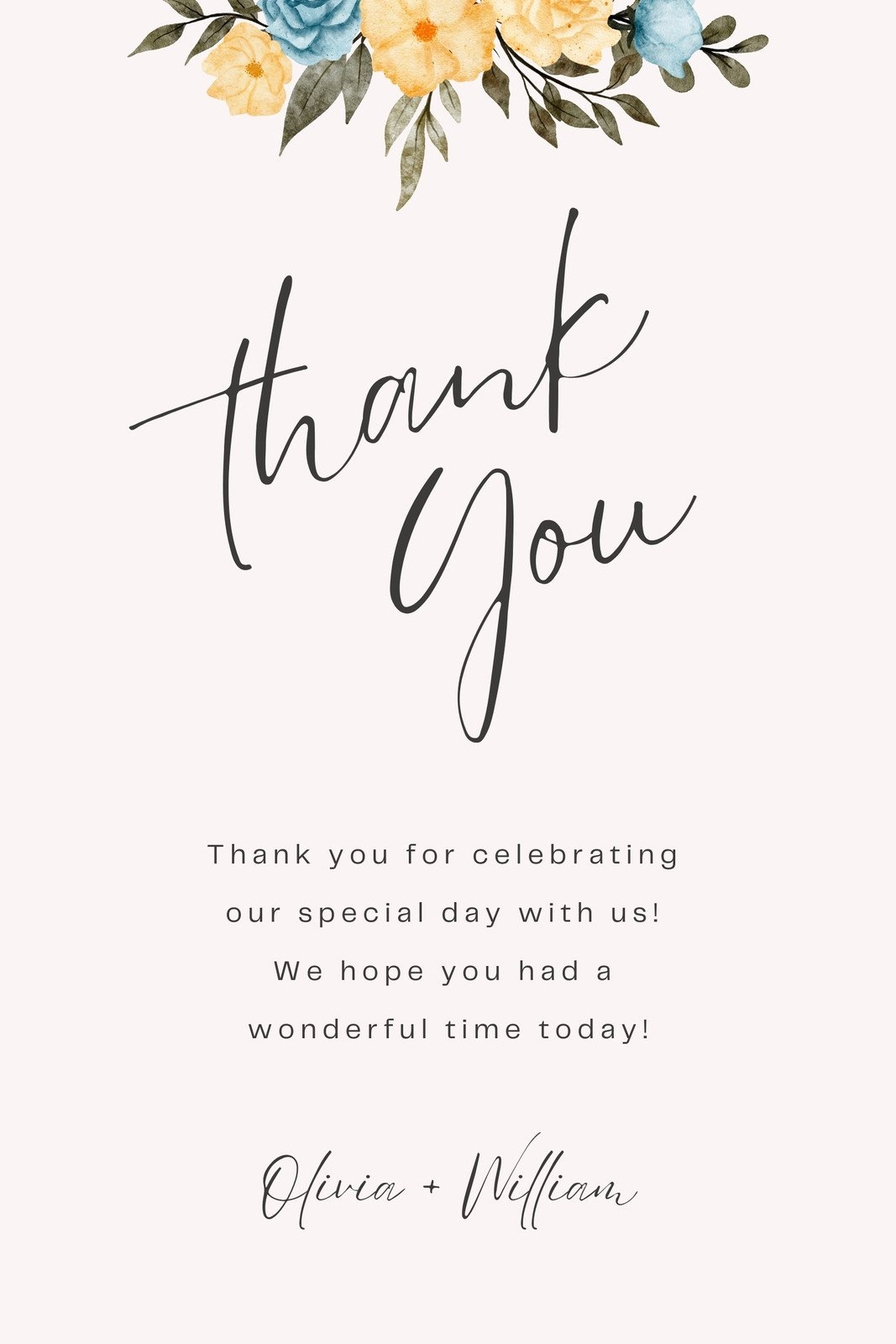 Free Printable Thank You Card Template