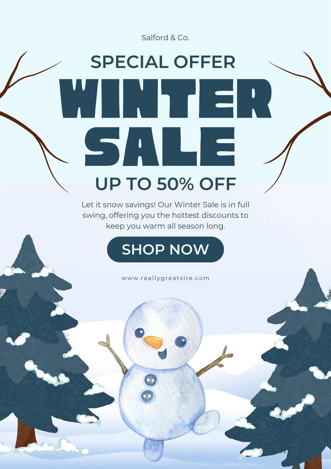 Page 3 Free Editable Printable Winter Poster Templates Canva