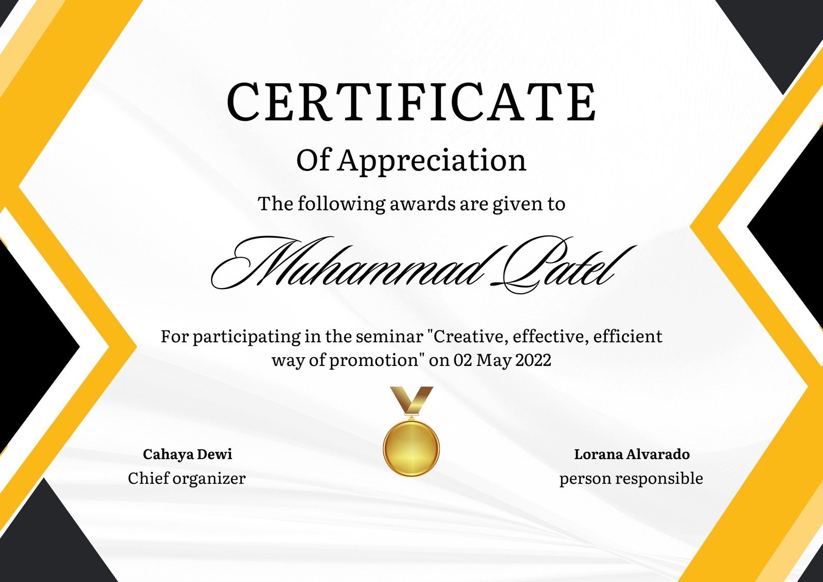 Page 3 Free Printable Custom Participation Certificate 