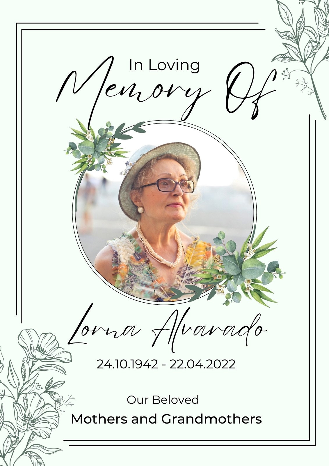 Page 3 Free Printable Customizable Funeral Program Templates Canva