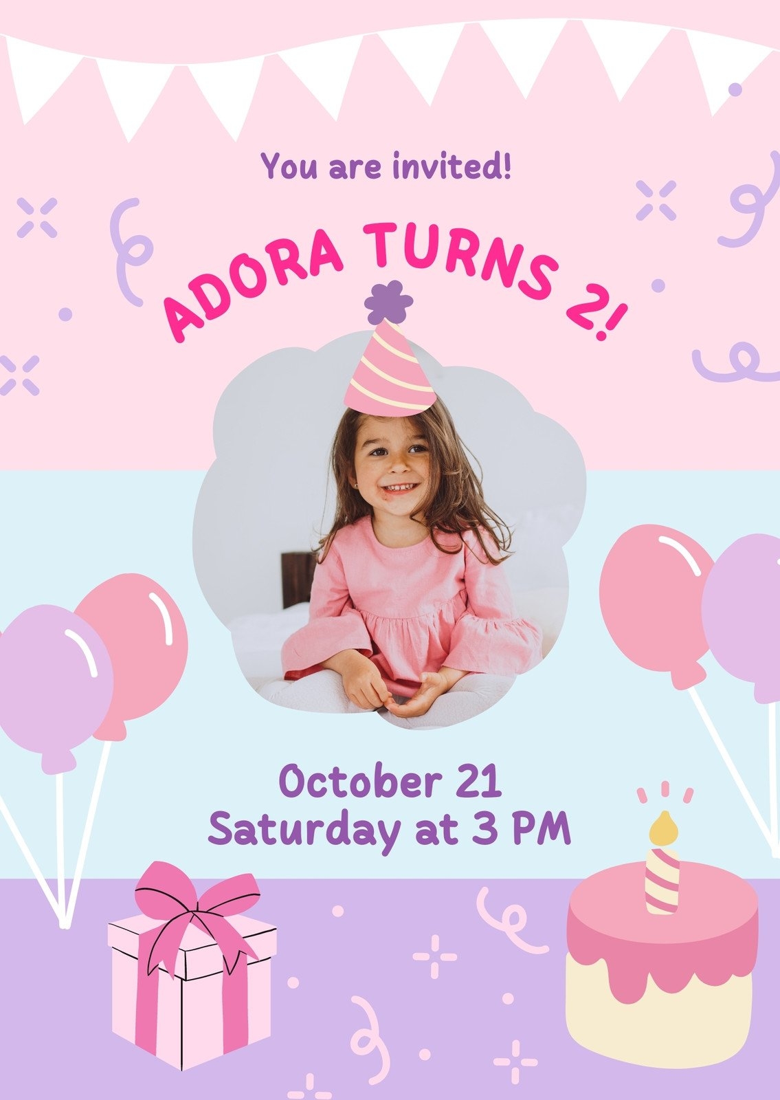 Page 3 Free Printable Editable Kids Party Invitation Templates 
