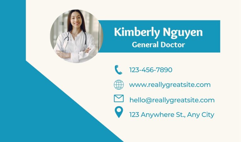 Page 4 Free Custom Printable Medical Business Cards Canva