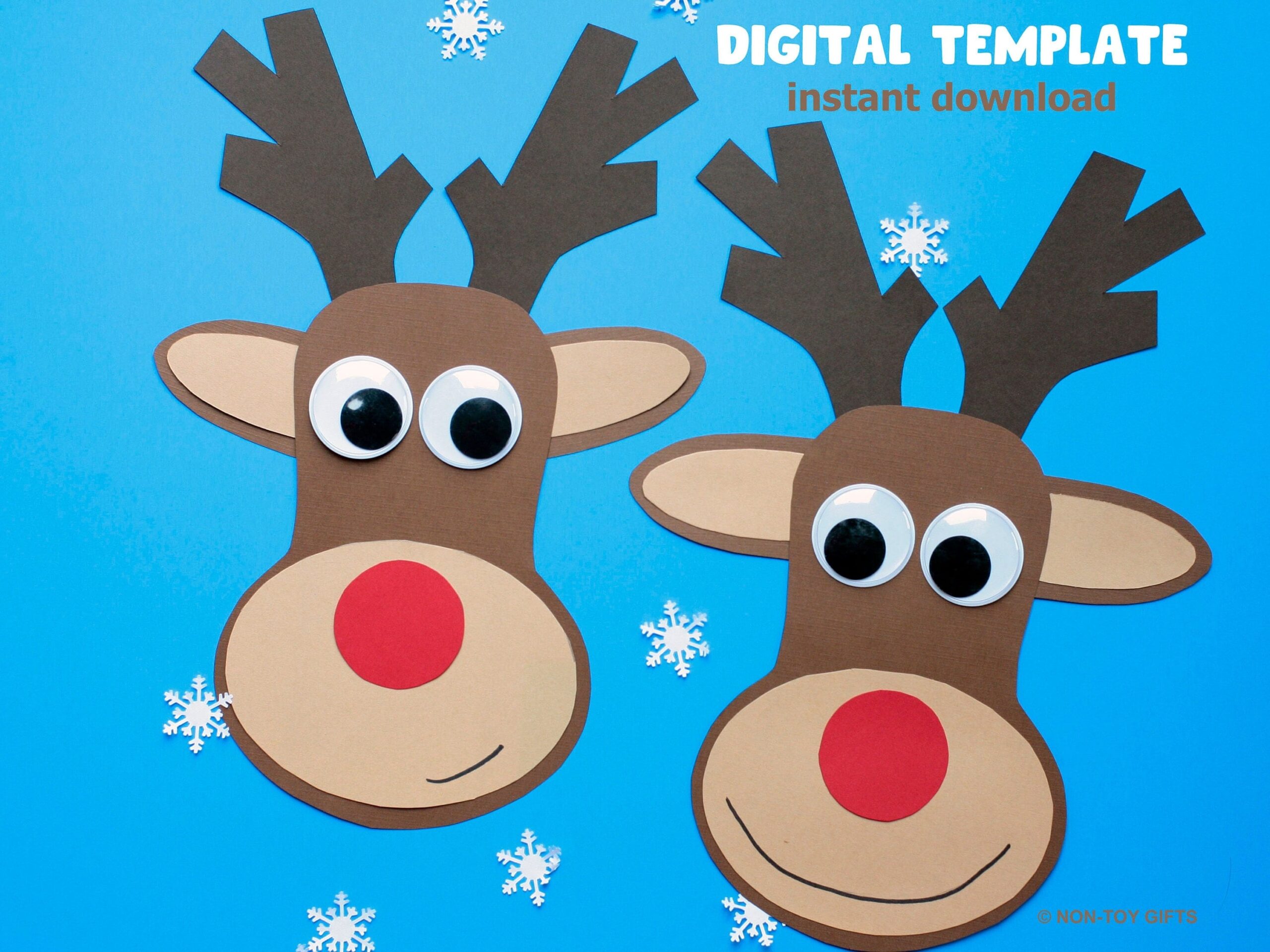 Free Printable Cardboard Reindeer Template