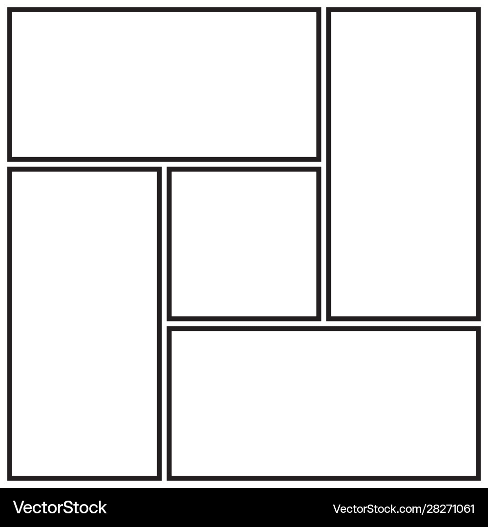 Photo Frame Collage Templates Royalty Free Vector Image