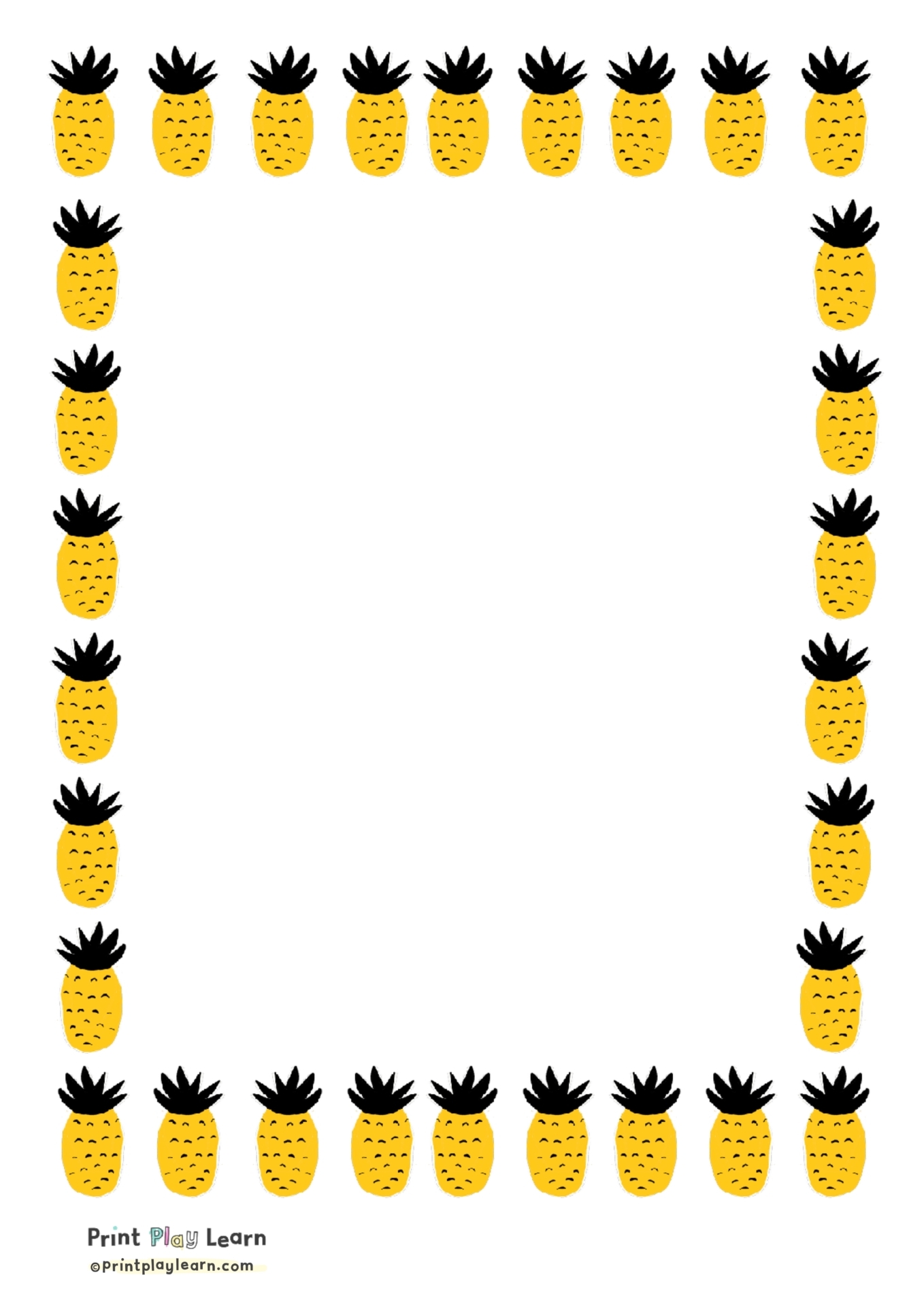 Pineapple Page 1 Free Teaching Resources Print Play Learn