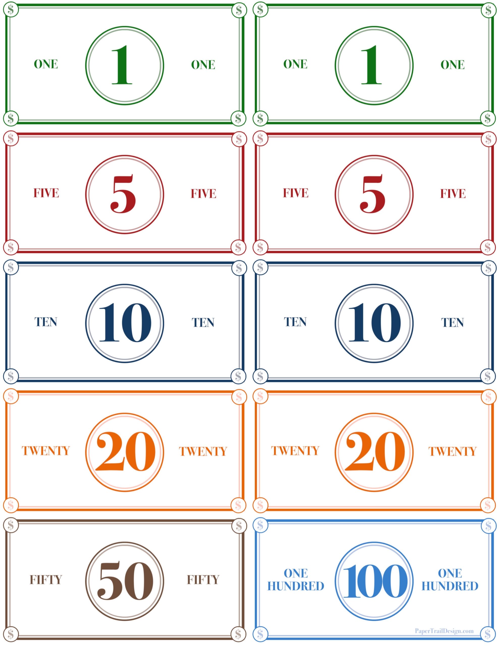 Blank Money Template Printable
