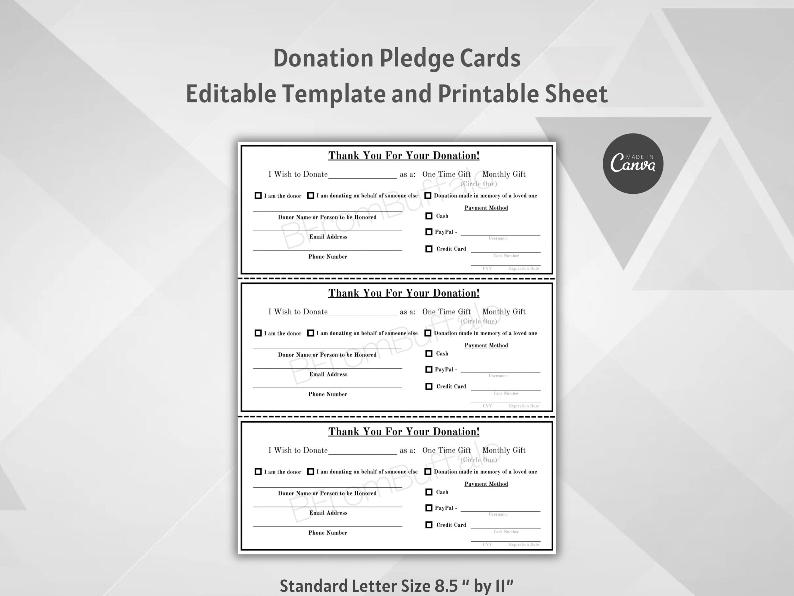 Pledge Card Pledge Form Donation Pledge Card Donation Made In 