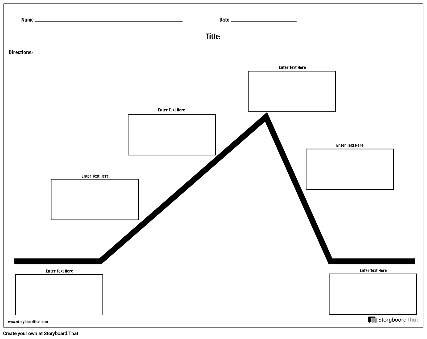 Plot Diagram Worksheets Customize With Storyboard That
