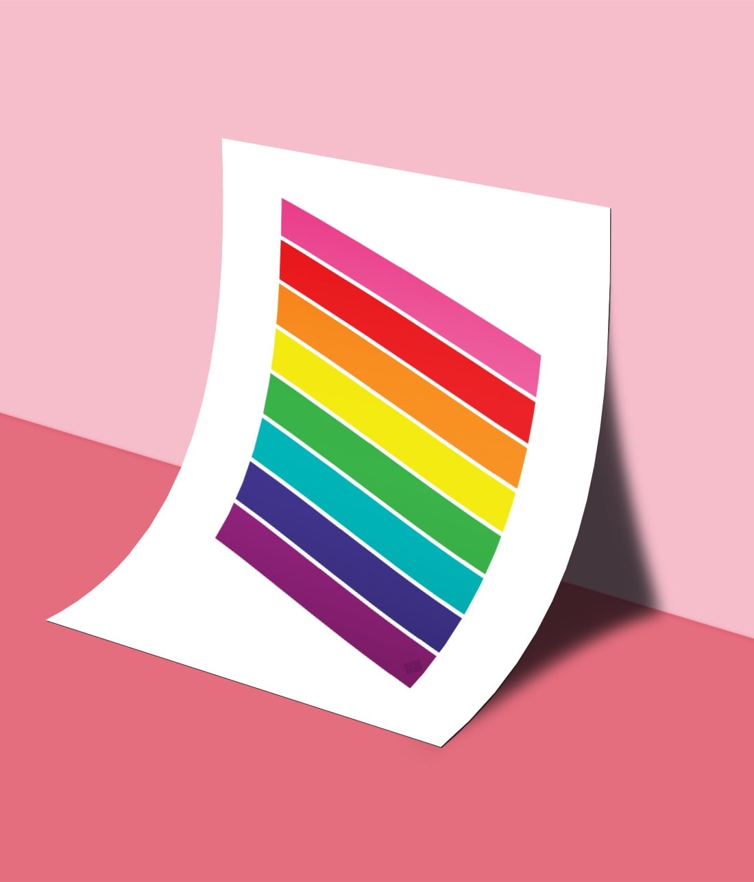 Pride Rainbow Flag Free Printable LGBTQ Flag Little Gold Pixel