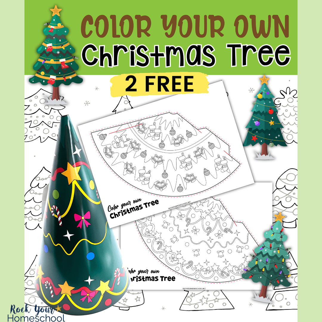 Printable 3D Paper Christmas Tree Template DIY Holiday Fun 2 