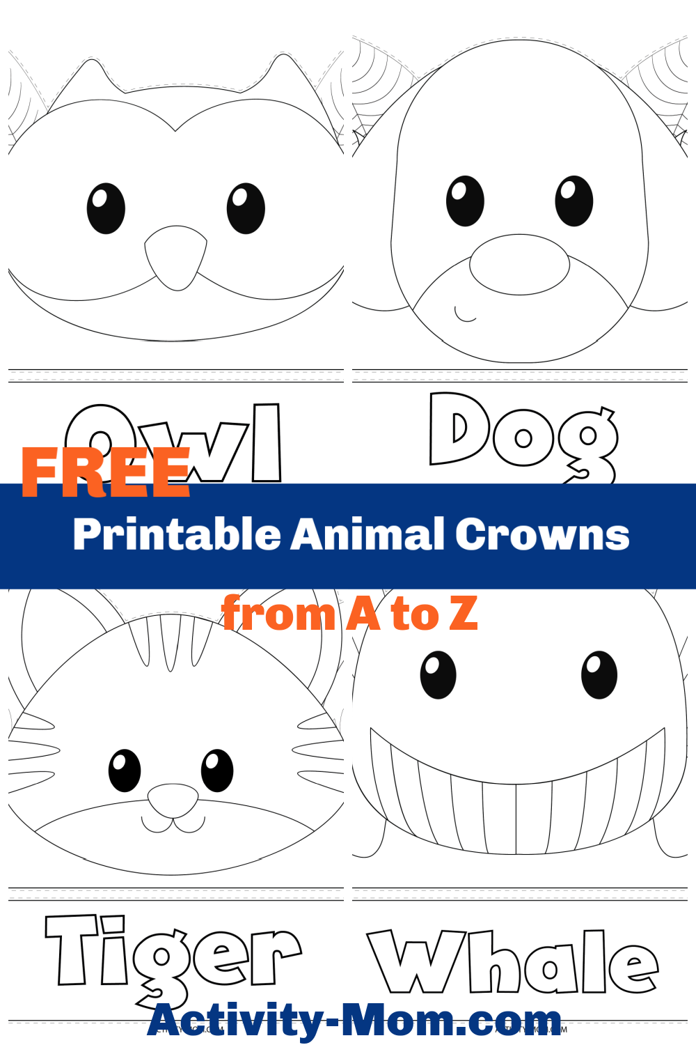 Printable Animal Crowns For Kids free The Activity Mom