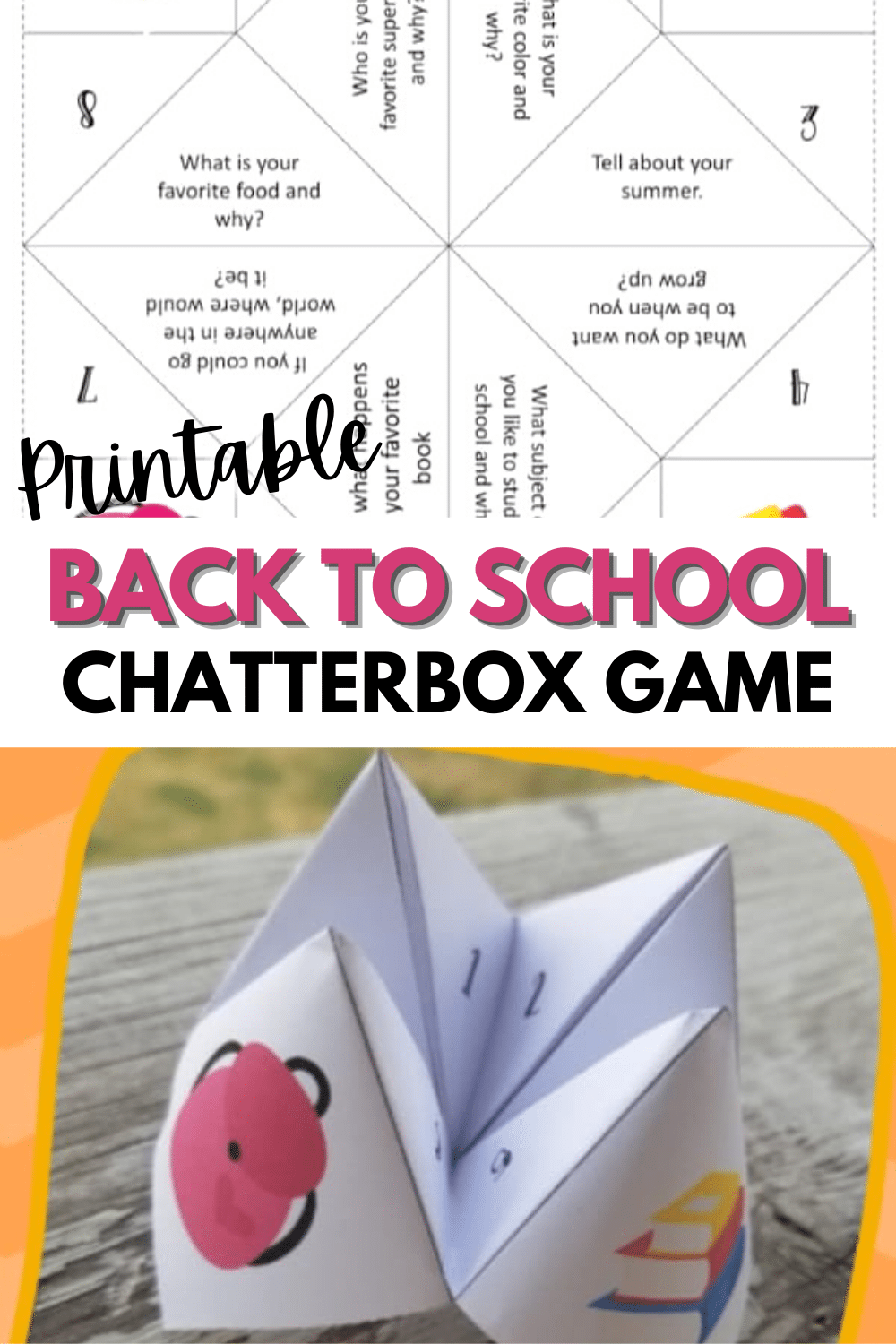 Free Printable Chatterbox Template