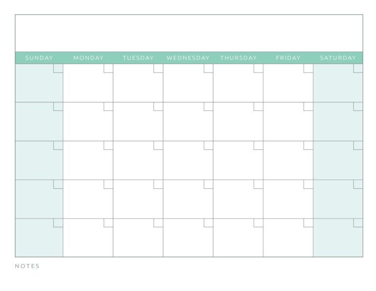 Printable Blank Calendar Templates World Of Printables