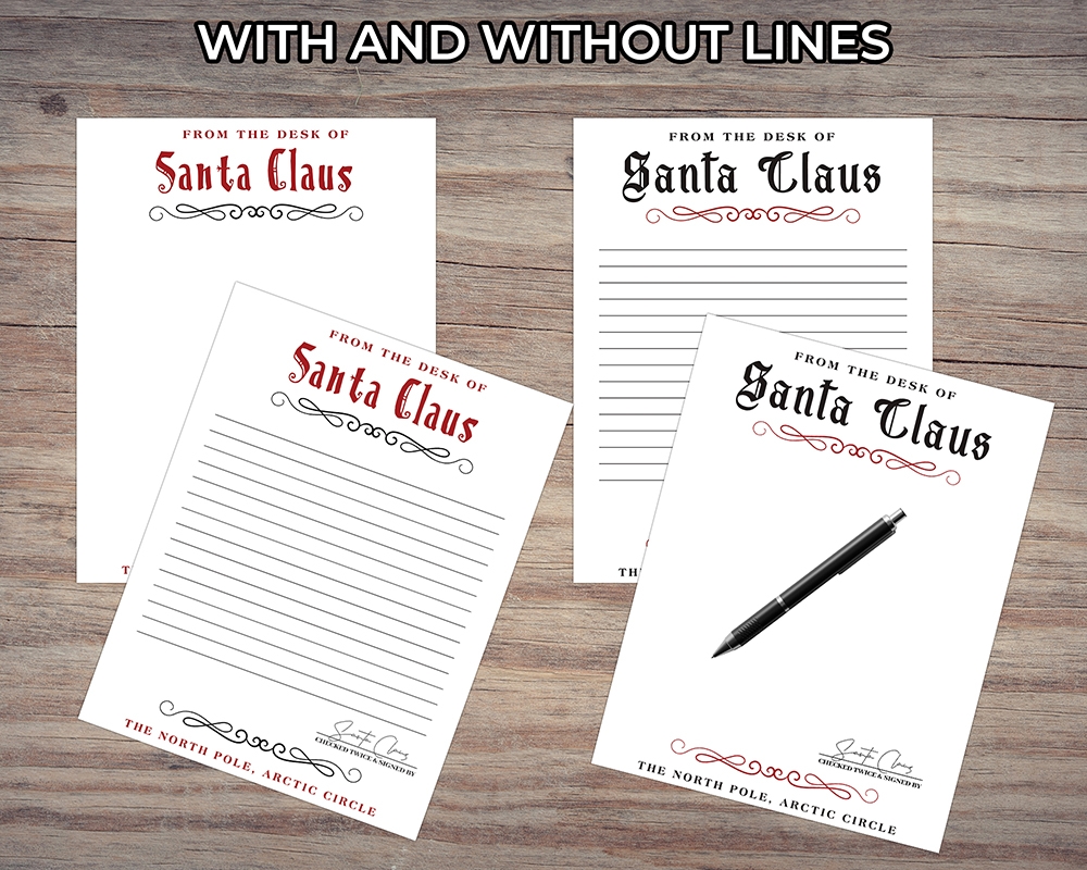 Printable Blank Santa Stationary PDF Christmas Stationary Printable Blank North Pole Mail Made By Teachers