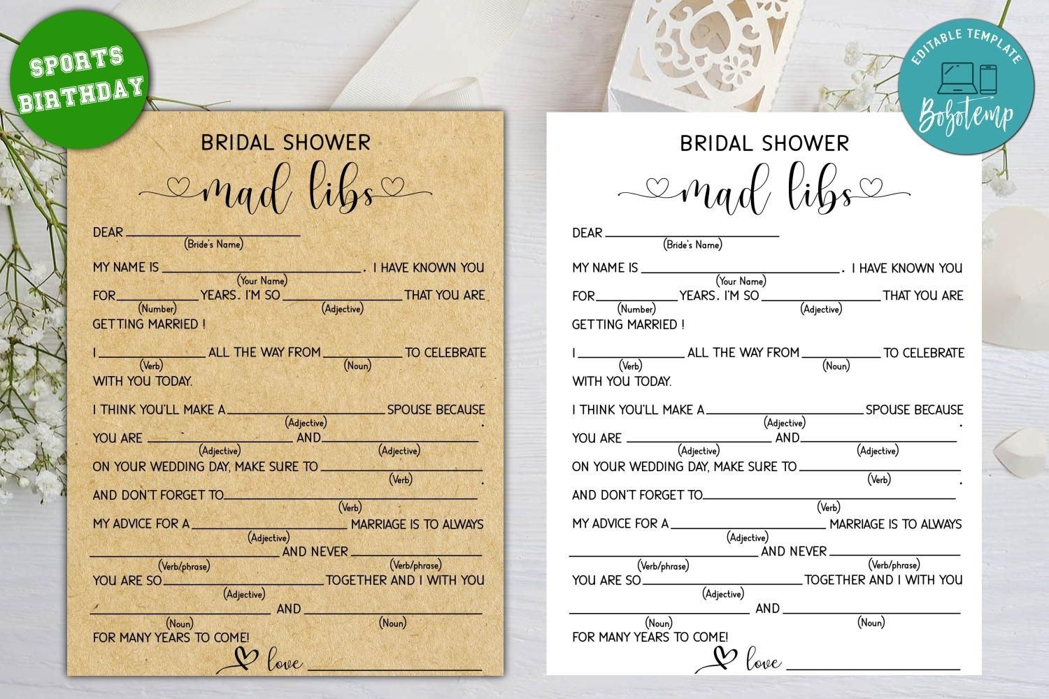 Wedding Shower Mad Libs Printable Free Wedding Shower Mad Libs Printable Free