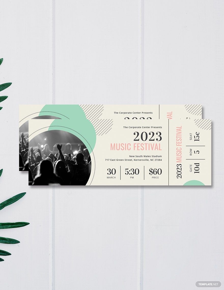 Free Printable Concert Ticket Template
