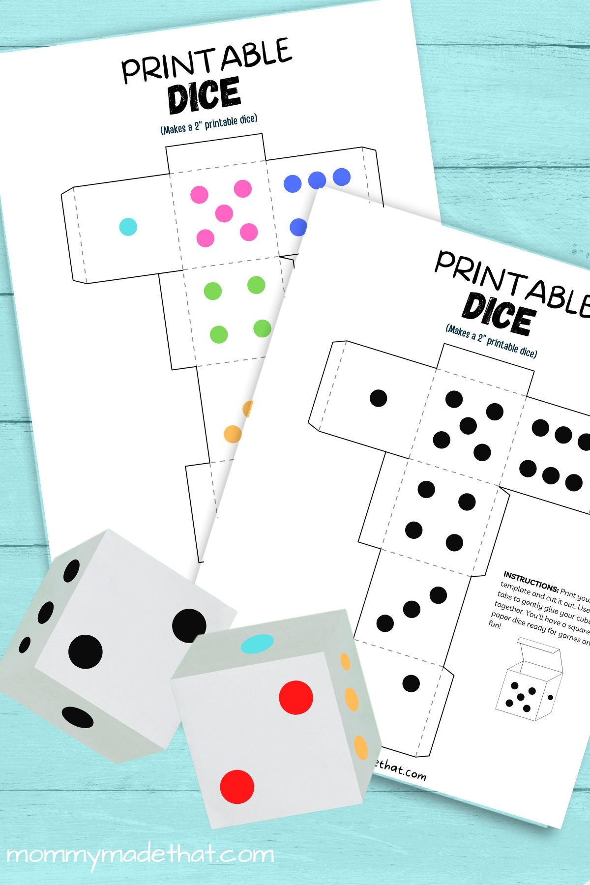 Free Printable Blank Dice Template
