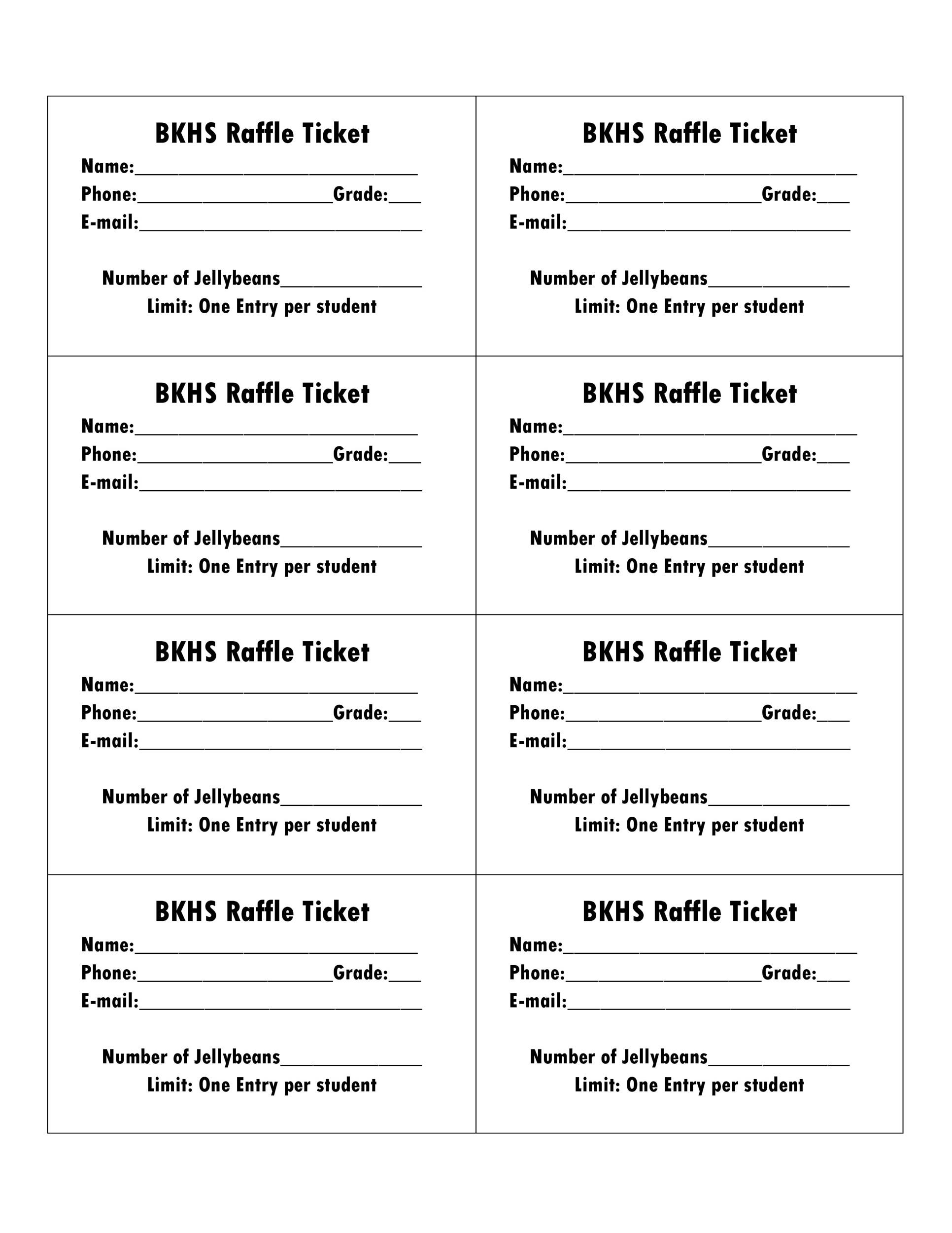 Free Blank Printable Tickets