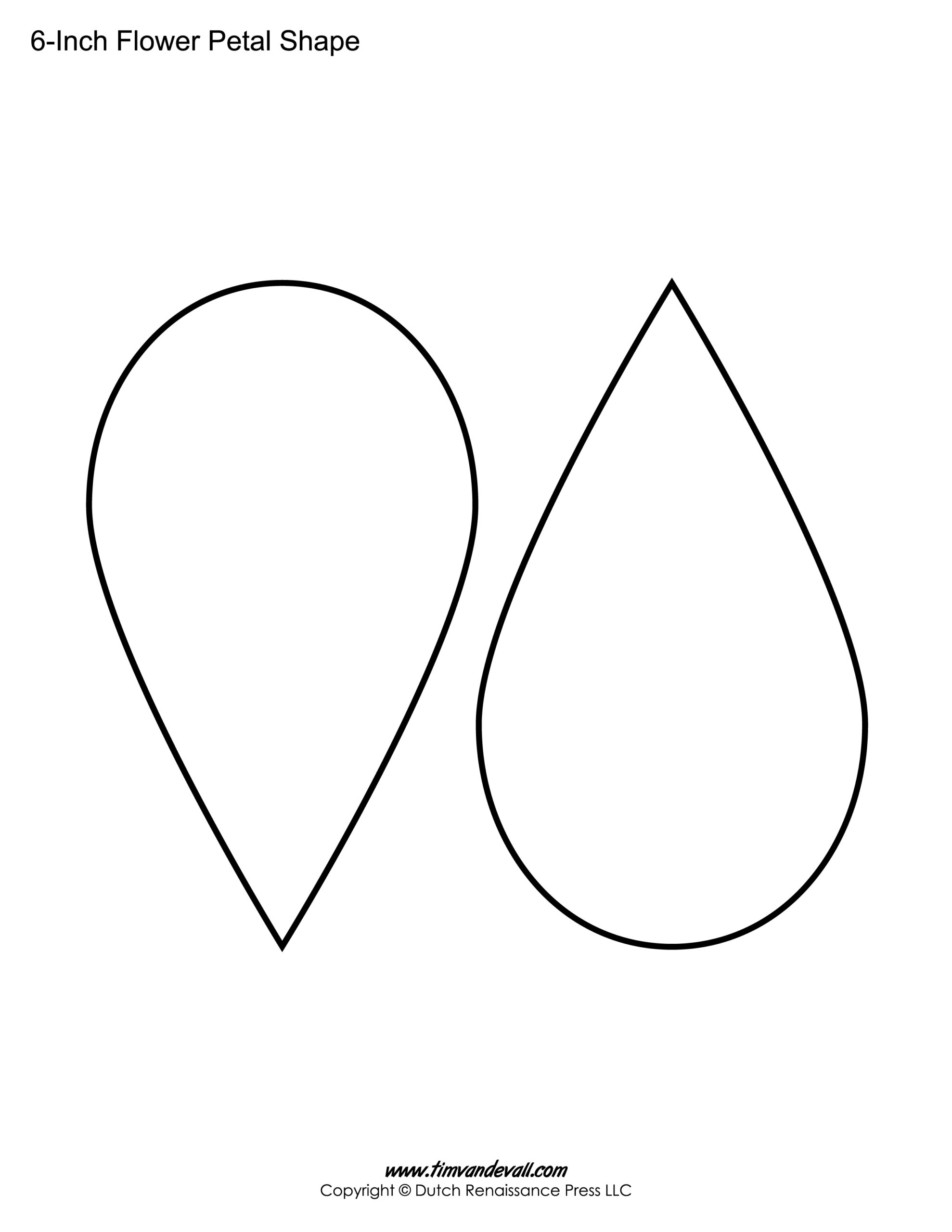 Printable Blank Flower Template
