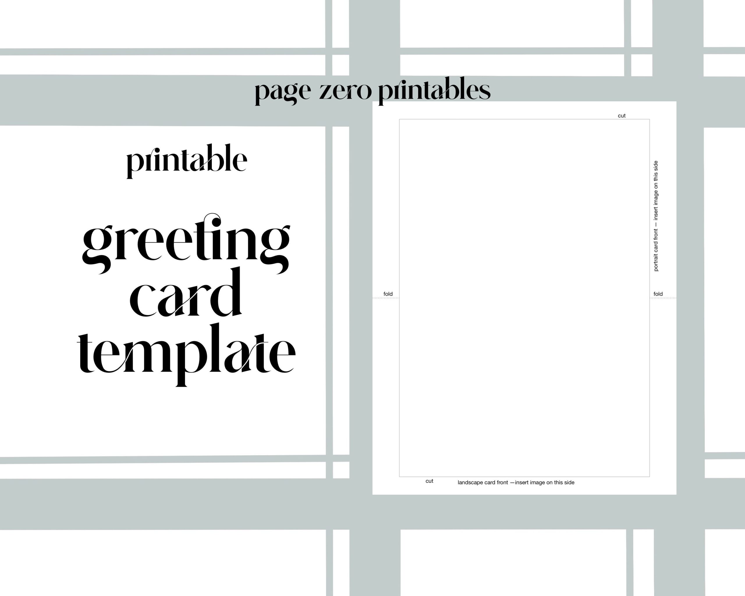 Printable Greeting Card Template