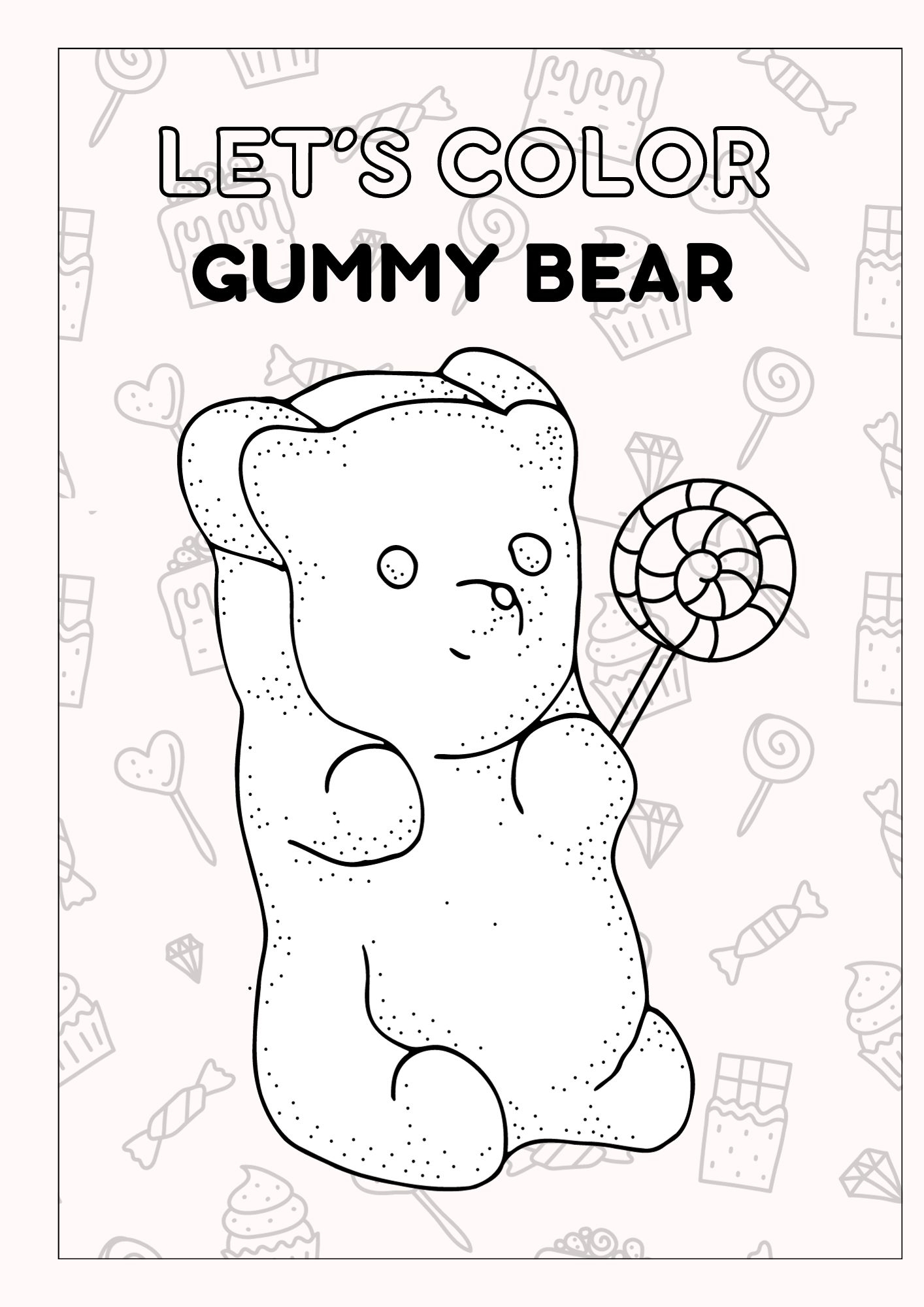 Printable Gummy Bears Coloring Pages With PDF Printables Hub