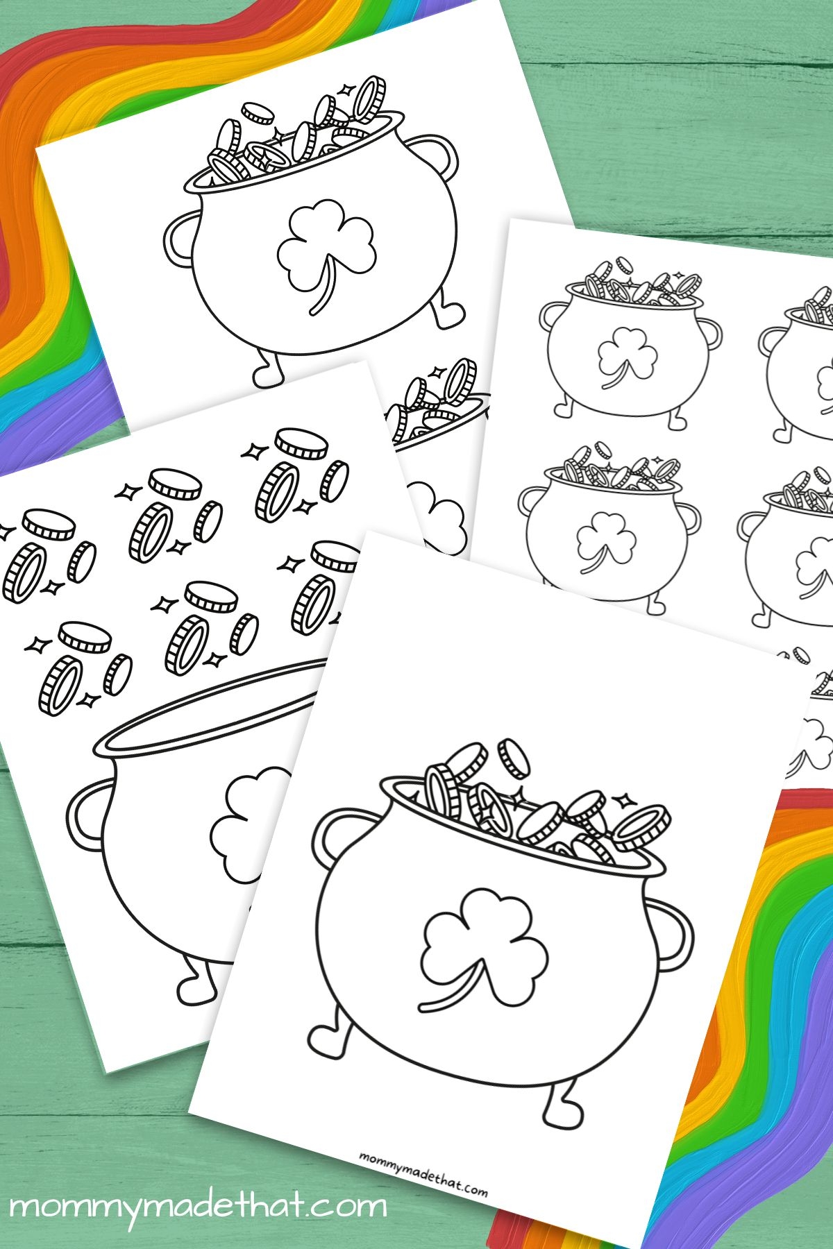 Printable Pot Of Gold Templates Lots Of Free Outlines 