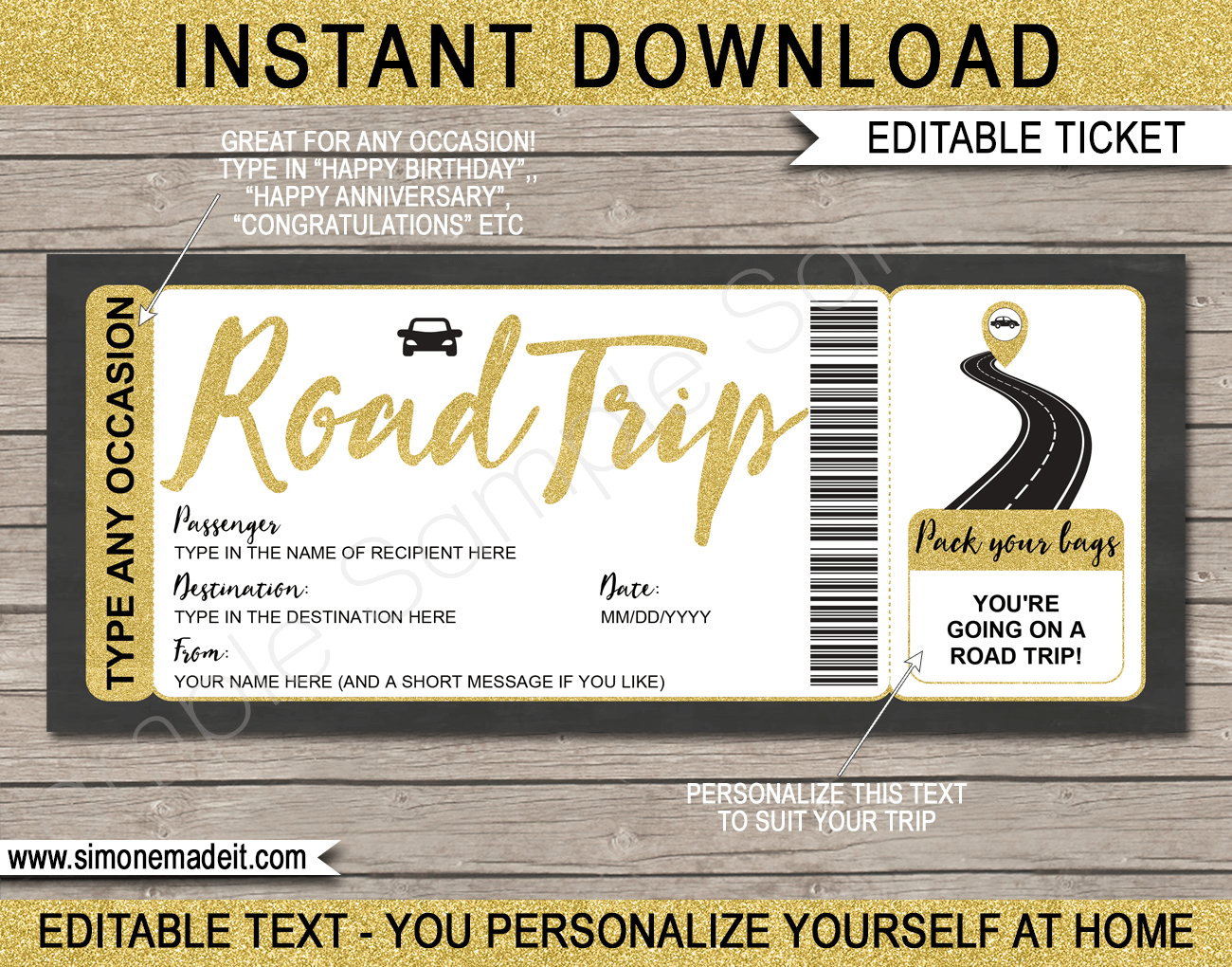 Ticket Printable Template Free
