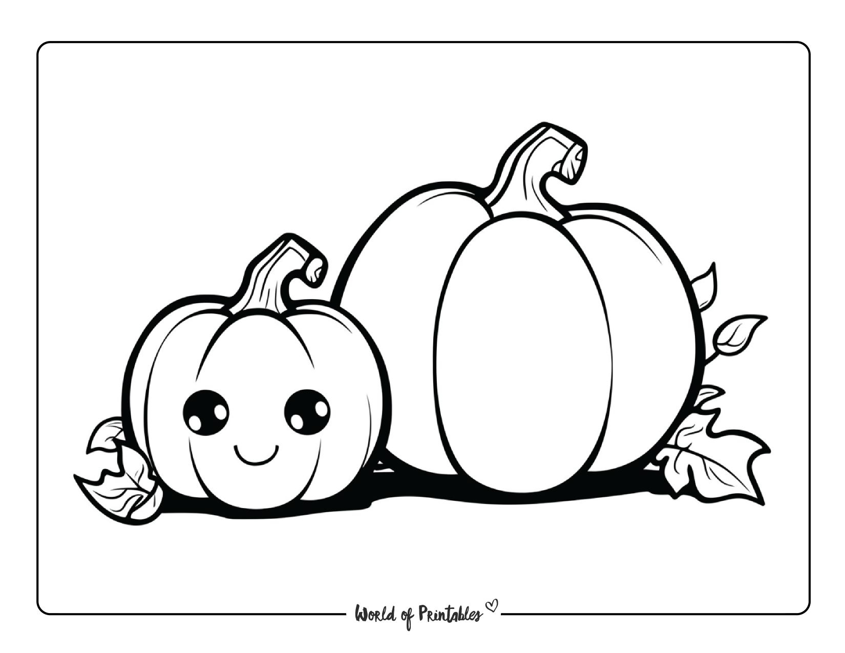 Pumpkin Coloring Pages World Of Printables