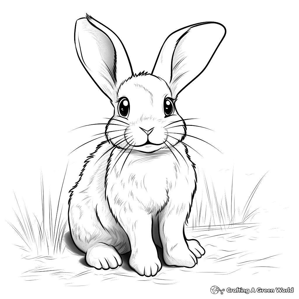 Realistic Rabbit Coloring Pages Free U0026 Printable 