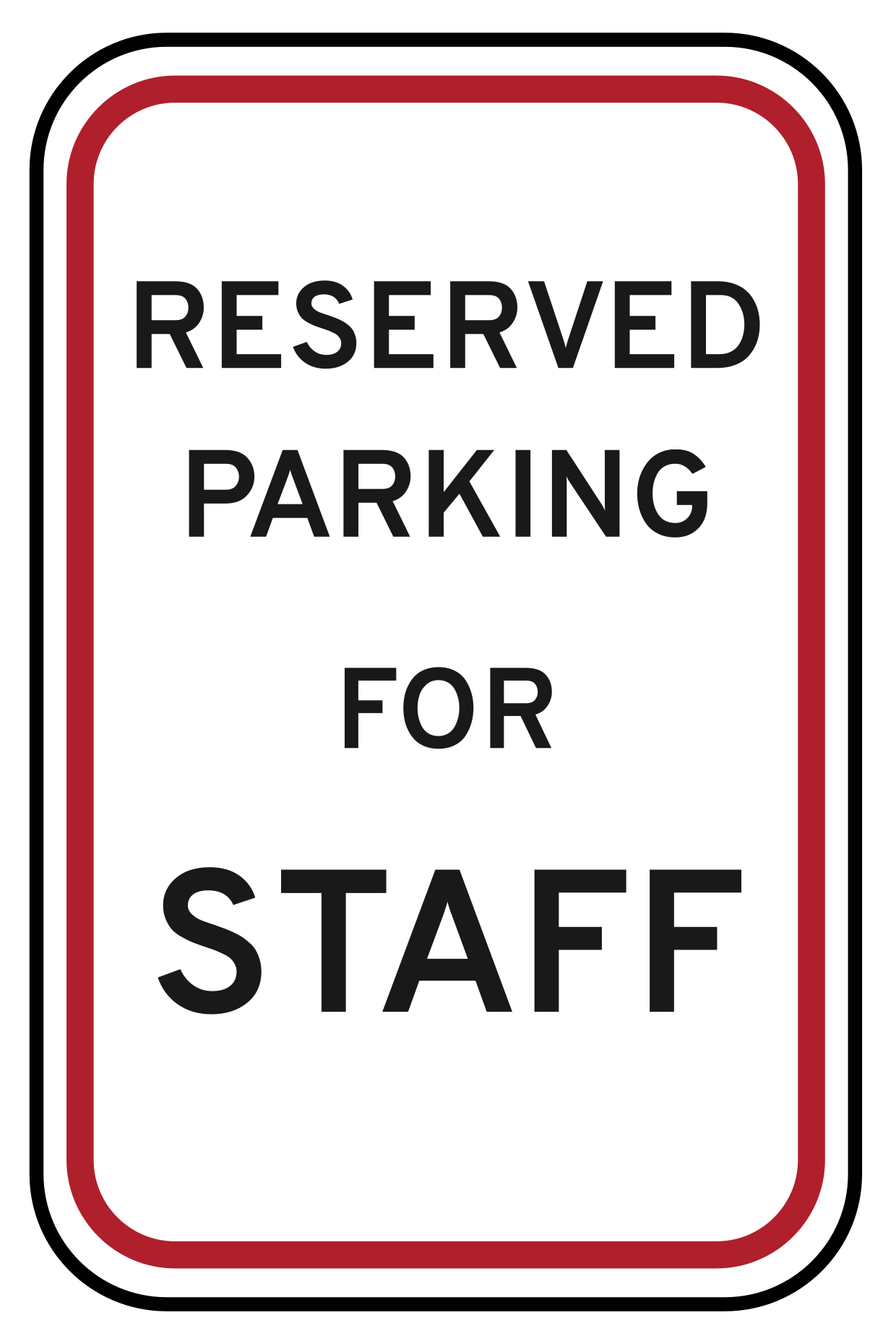 Reserved Parking For Staff Sign Template Square Signs