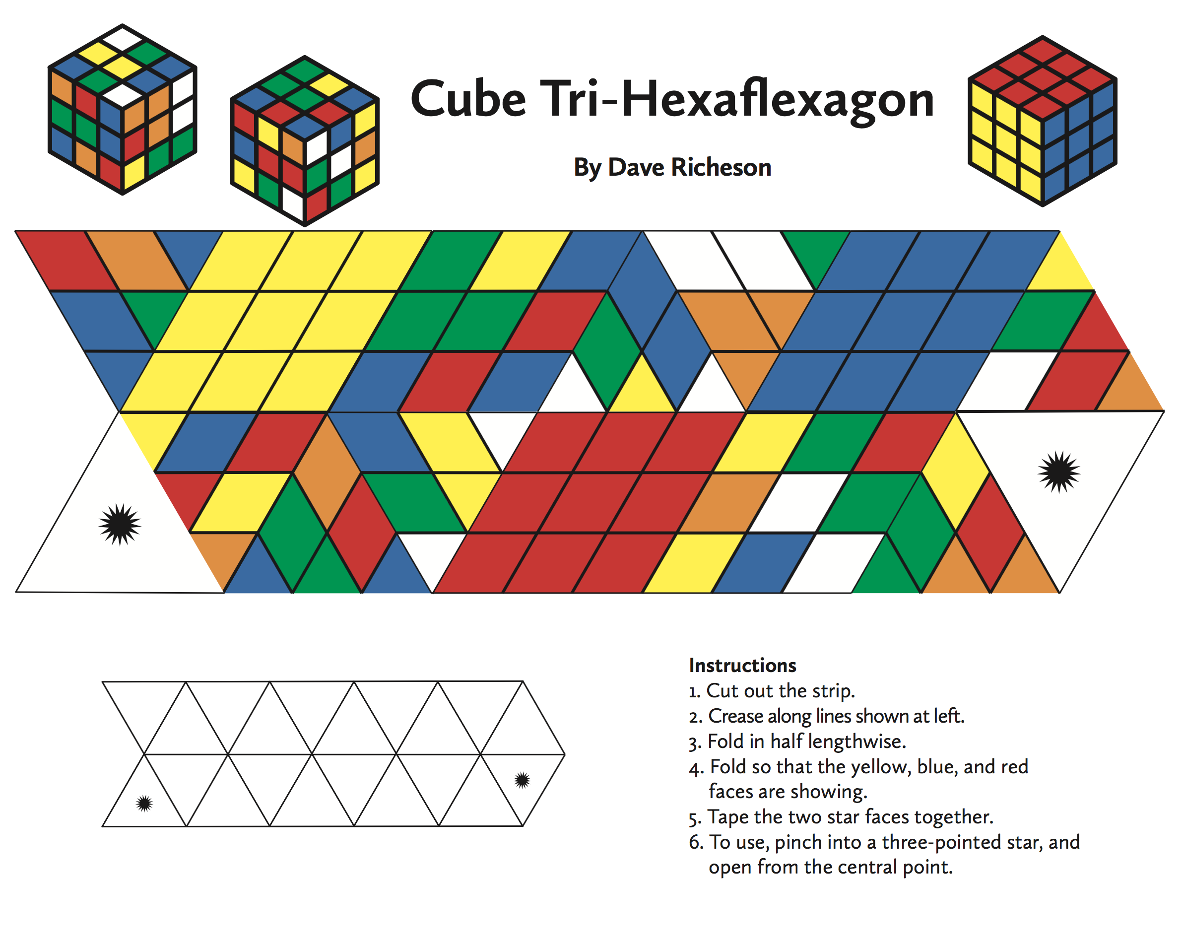 Rubik s Cube Tri Hexaflexagon David Richeson Division By Zero