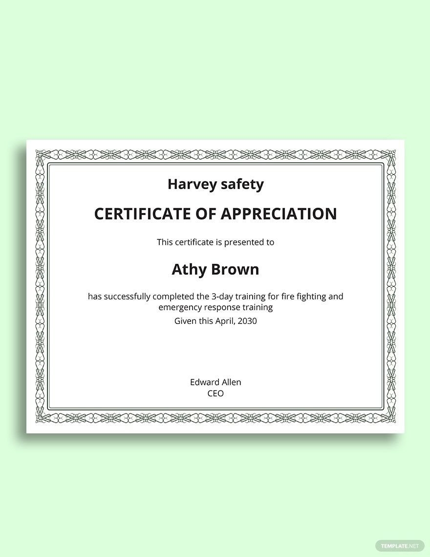 Safest Free Printable Certificate Template