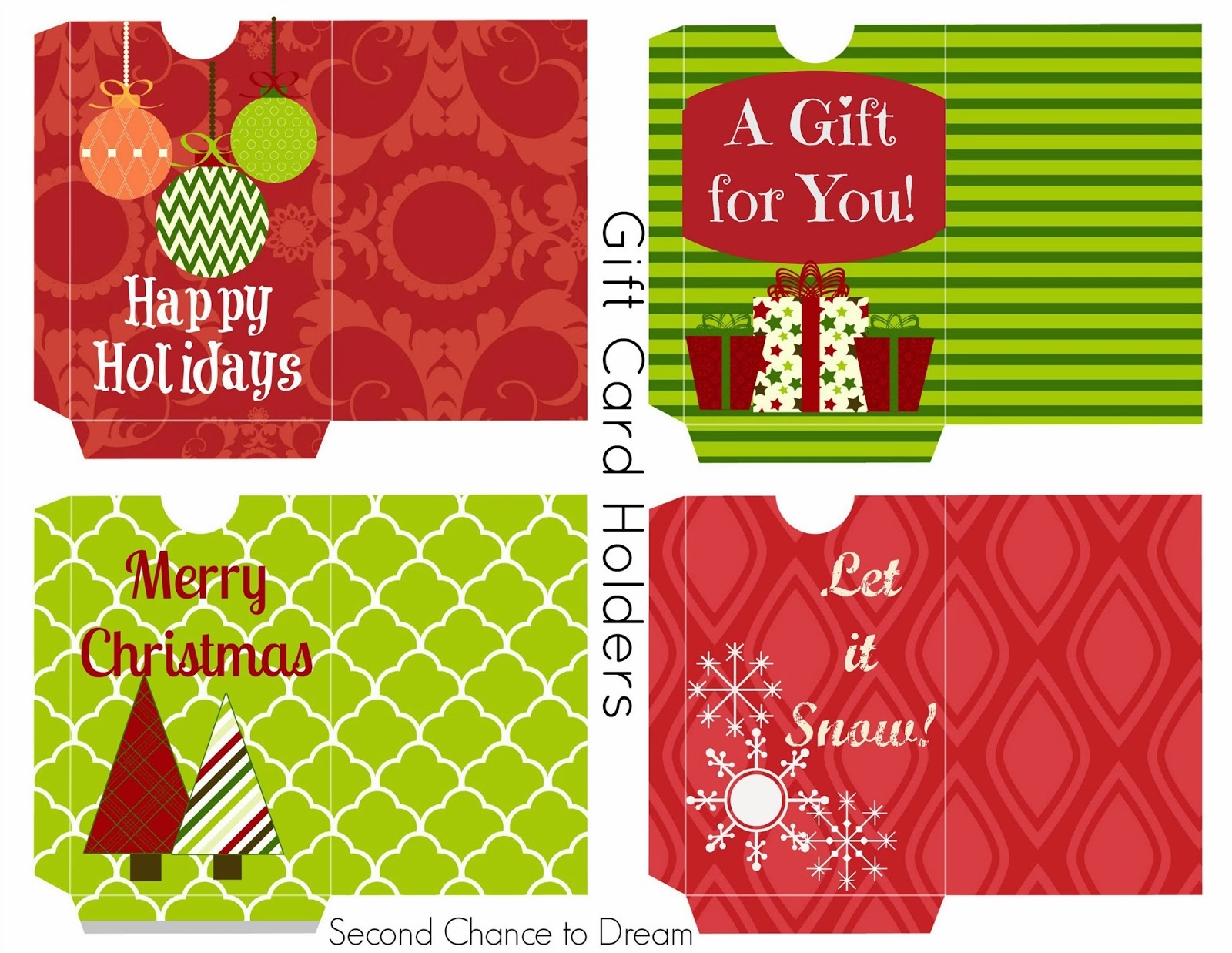 Free Printable Gift Card Holder Template