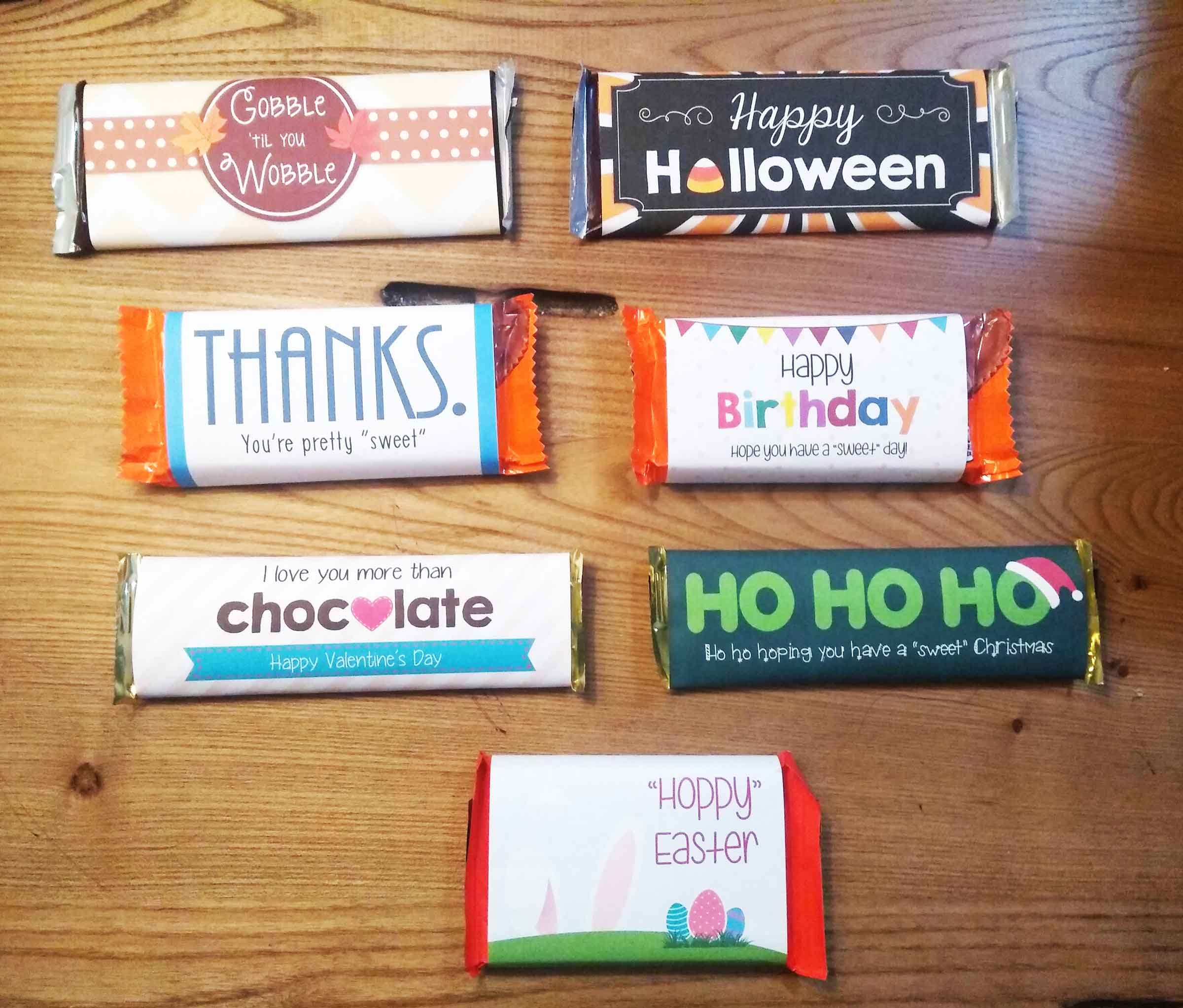 Seven FREE Printable Candy Bar Wrappers For Every Occasion My Silly Squirts