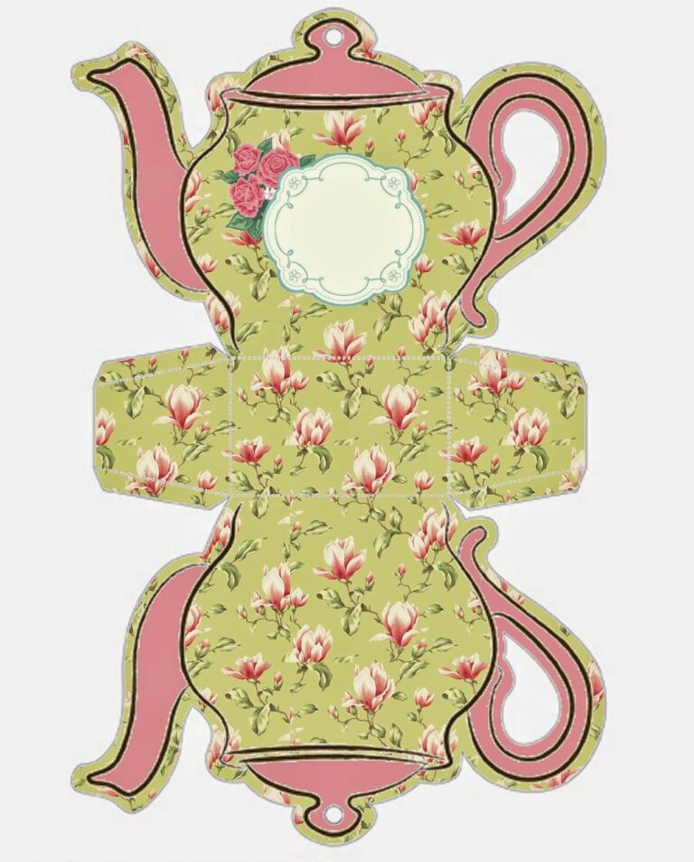 Shabby Chic Teapot Free Printable Boxes Oh My Fiesta In English